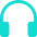 Ícone de headphone cor verde